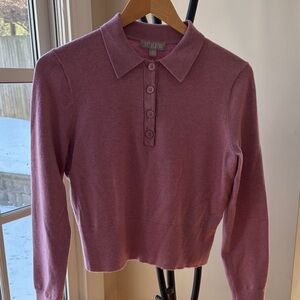 J. Crew Featherweight cashmere-blend long-sleeve polo shirt